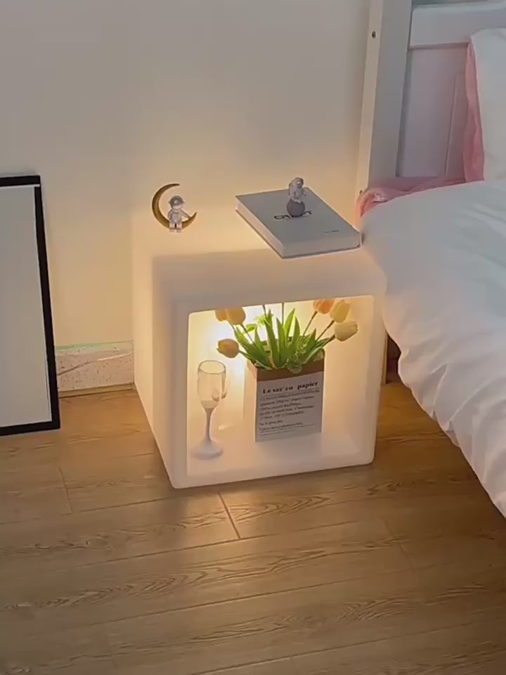 Lattice Floor Lamp Rack & Bedside Table